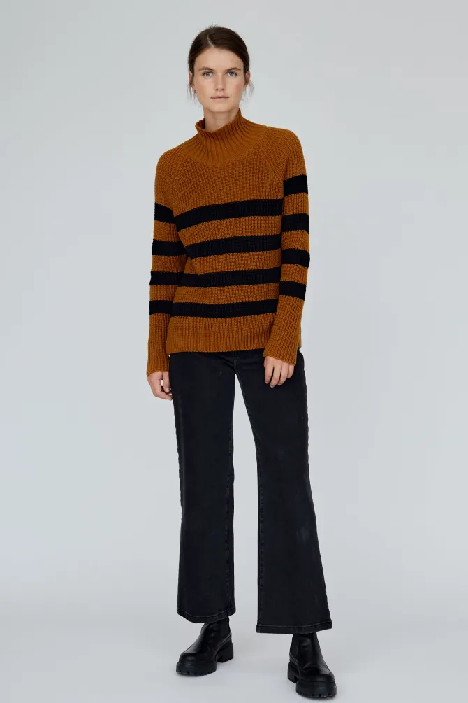 Sweety High Neck Striped