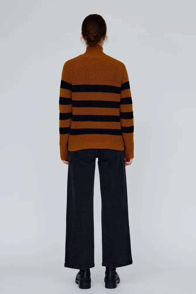 Sweety High Neck Striped